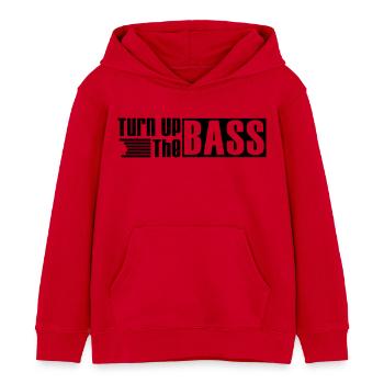 turn_up_the_bass_f1 - Sweat à capuche enfant bio Stanley/Stella - rouge - Devant - AI Model Kid Male (0cm)