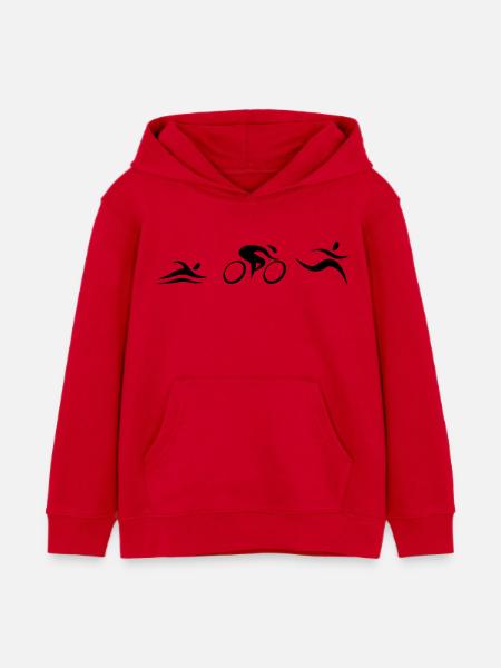 Triathlon - Kinder Organic Hoodie Mini Cruiser von Stanley/Stella - Rot
