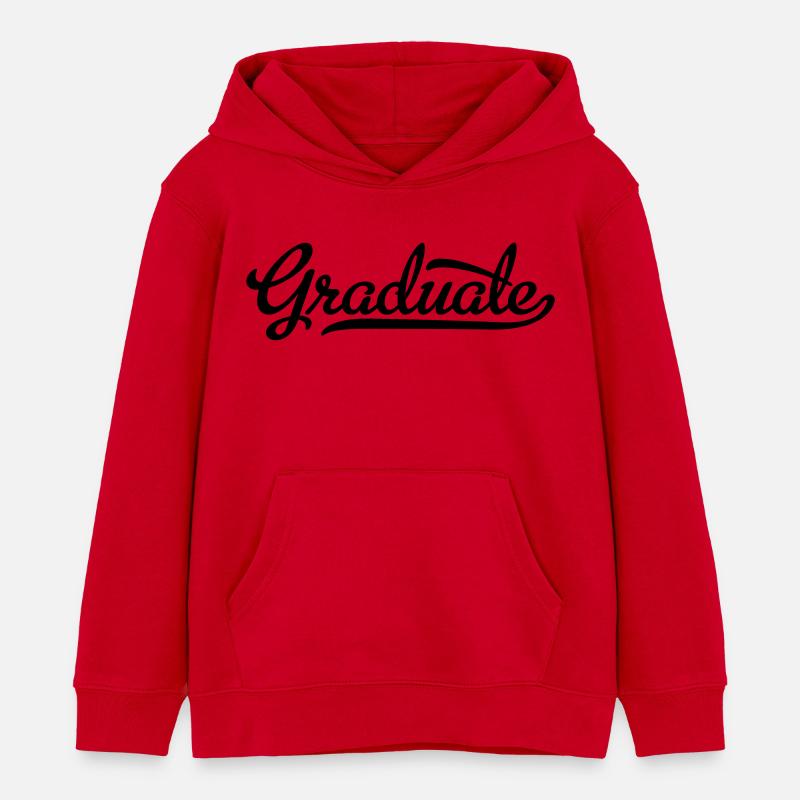 Diplômé - Sweat à capuche enfant bio Stanley/Stella - rouge