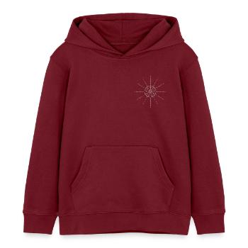 Sunshine - Kids Organic Hoodie by Stanley/Stella - burgundy - Front - AI Model Kid Female (0cm)