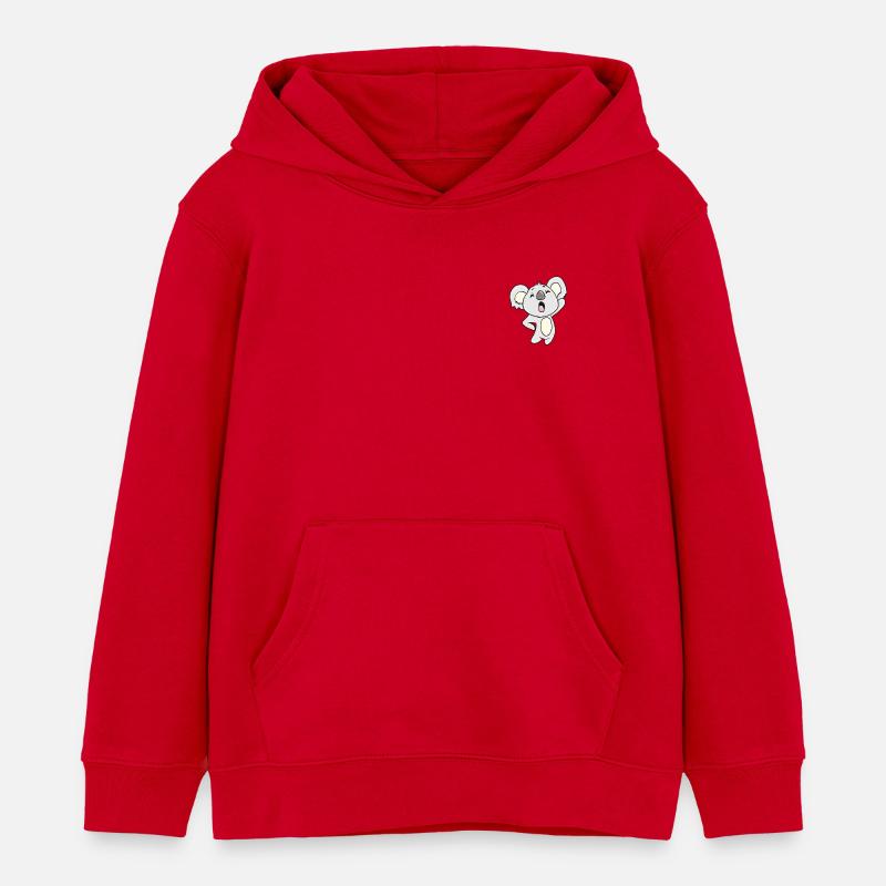 koala - Sweat à capuche enfant bio Stanley/Stella - rouge