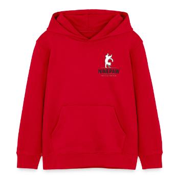 Ninepaw Logo - Sweat à capuche enfant bio Stanley/Stella - rouge - Devant - AI Model Kid Male (0cm)