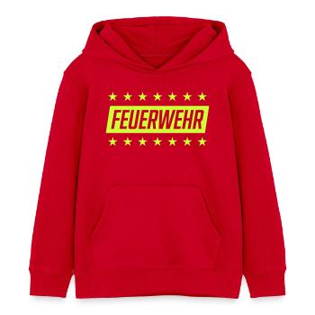 fire brigade - Kids Organic Hoodie by Stanley/Stella - red - Front - AI Model Kid Male (0cm)