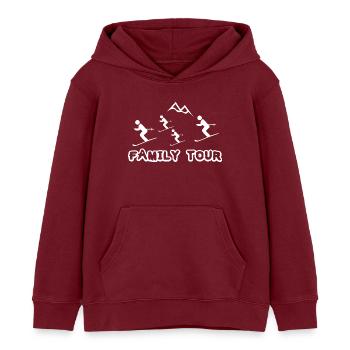 Family Tour - Kinder Organic Hoodie Mini Cruiser von Stanley/Stella - Burgunderrot - Vorne - AI Model Kid Female (0cm)