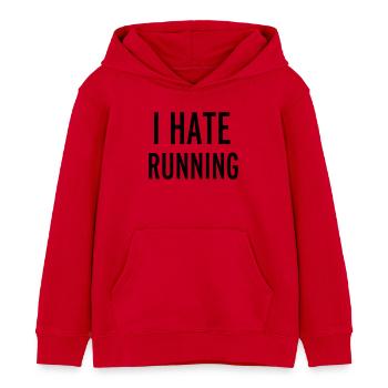 Hate Running - Kinder Organic Hoodie Mini Cruiser von Stanley/Stella - Rot - Vorne - AI Model Kid Male (0cm)
