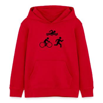 Triathlon - Sweat à capuche enfant bio Stanley/Stella - rouge - Devant - AI Model Kid Male (0cm)