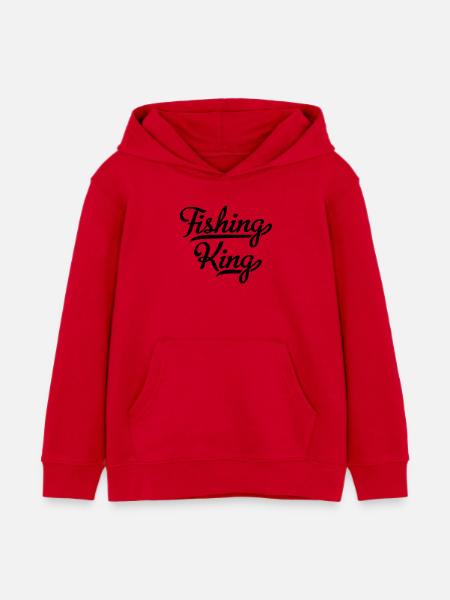 angeln - Kinder Organic Hoodie Mini Cruiser von Stanley/Stella - Rot