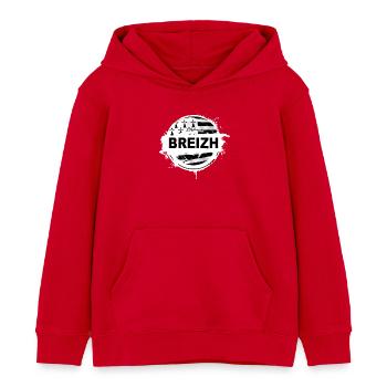 Bretagne - Breizh - Sweat à capuche enfant bio Stanley/Stella - rouge - Devant - AI Model Kid Male (0cm)