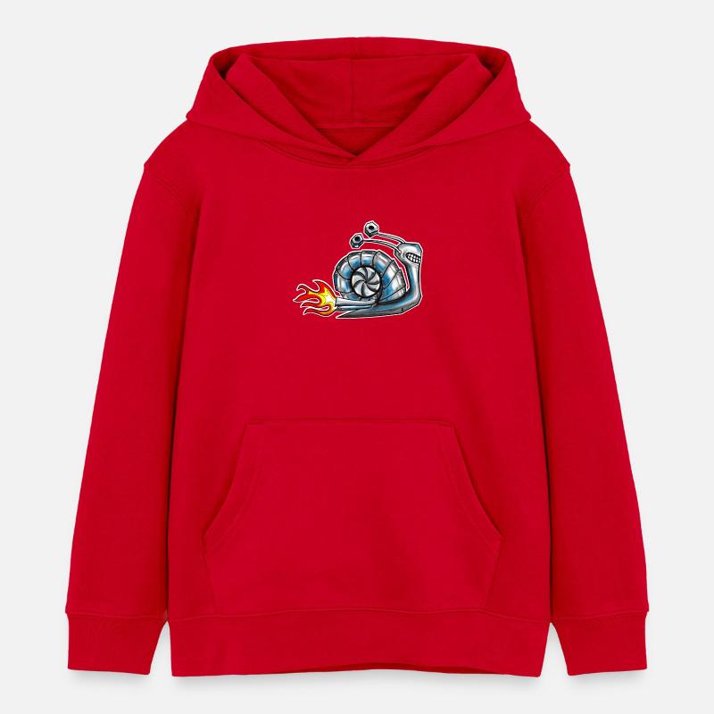Vis avec turbocompresseur - Sweat à capuche enfant bio Stanley/Stella - rouge