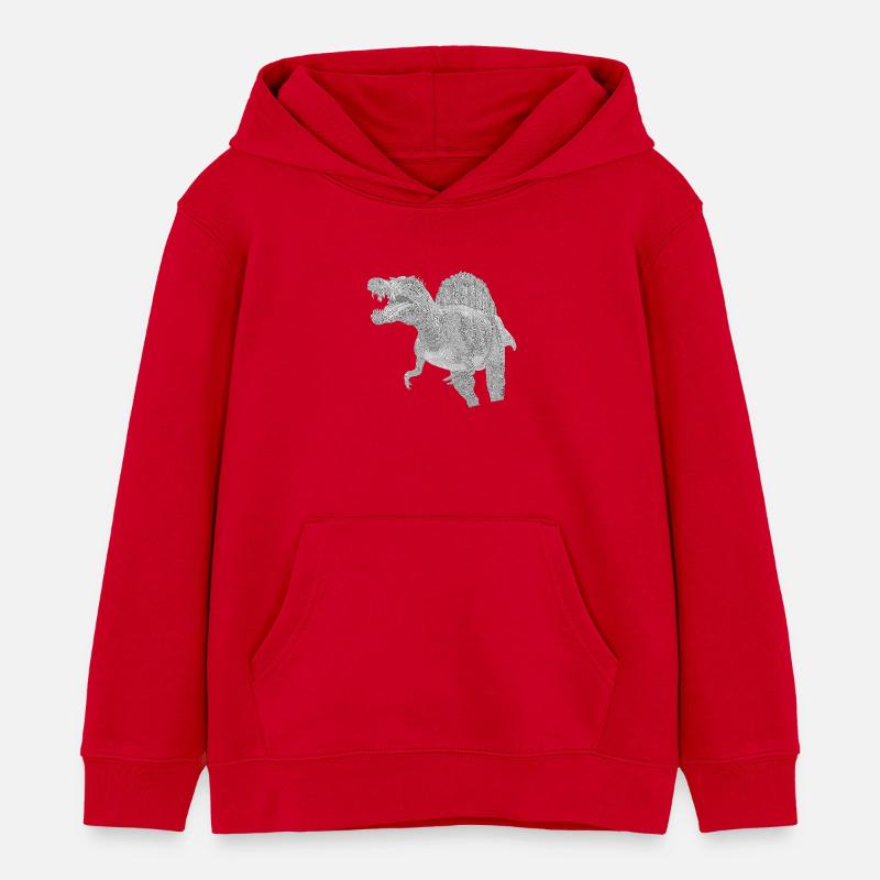 Spinosaure - Sweat à capuche enfant bio Stanley/Stella - rouge