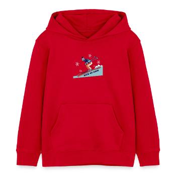 Zurück auf Schnee Retro-Skifahren - Kinder Organic Hoodie Mini Cruiser von Stanley/Stella - Rot - Vorne - AI Model Kid Male (0cm)