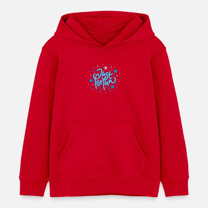 just for fun - stars (b) - Sweat à capuche enfant bio Stanley/Stella - rouge