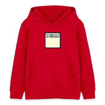 NACHRICHTEN SELBST GESTALTEN - Kinder Organic Hoodie Mini Cruiser von Stanley/Stella - Rot - Vorne - AI Model Kid Male (0cm)