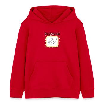 FRANZBRÖTCHEN - Kinder Organic Hoodie Mini Cruiser von Stanley/Stella - Rot - Vorne - AI Model Kid Male (0cm)