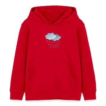 Symbole météo pluie-nuages - Sweat à capuche enfant bio Stanley/Stella - rouge - Devant - AI Model Kid Male (0cm)