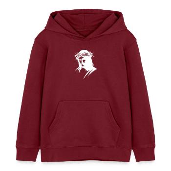 christus jesus - Kinder Organic Hoodie Mini Cruiser von Stanley/Stella - Burgunderrot - Vorne - AI Model Kid Female (0cm)
