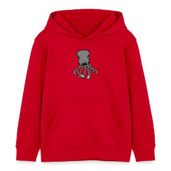 Oktopus Kraken Tintenfisch Kopffüßer Riesenkalmar - Kinder Organic Hoodie Mini Cruiser von Stanley/Stella - Rot - Vorne - AI Model Kid Male (0cm)