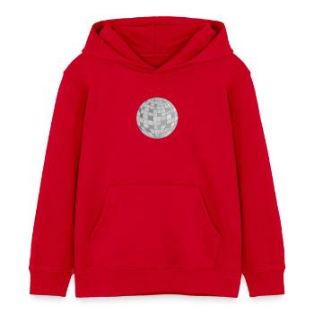 Conception de boule disco - Sweat à capuche enfant bio Stanley/Stella - rouge - Devant - AI Model Kid Male (0cm)