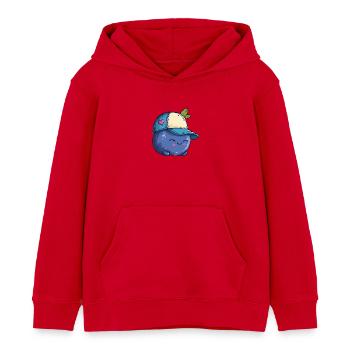 Kawaii Blaubeere mit Cap - Kinder Organic Hoodie Mini Cruiser von Stanley/Stella - Rot - Vorne - AI Model Kid Male (0cm)
