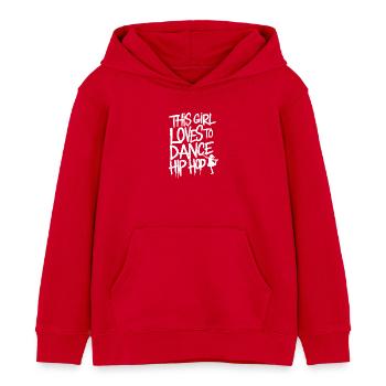 Hip-Hop Tanzen ist ihr Leben - Kinder Organic Hoodie Mini Cruiser von Stanley/Stella - Rot - Vorne - AI Model Kid Male (0cm)