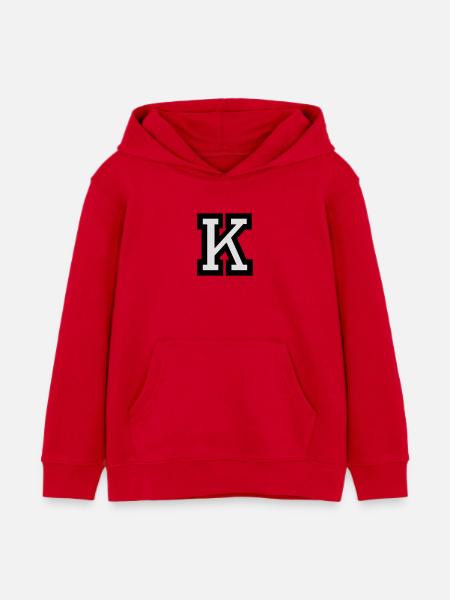 Buchstabe K - Kinder Organic Hoodie Mini Cruiser von Stanley/Stella - Rot