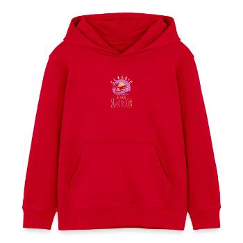 Plage de jeux rétro 1986 - Sweat à capuche enfant bio Stanley/Stella - rouge - Devant - AI Model Kid Male (0cm)