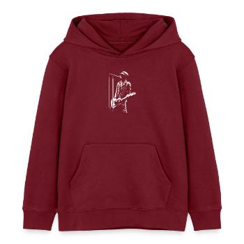 Musik: Retro, Heavy Metal, Hard Rock, Punk, Vinyl, Pop - Kinder Organic Hoodie Mini Cruiser von Stanley/Stella - Burgunderrot - Vorne - AI Model Kid Female (0cm)