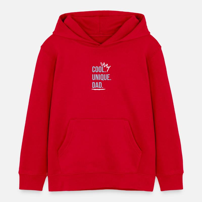 Papa cool - Sweat à capuche enfant bio Stanley/Stella - rouge