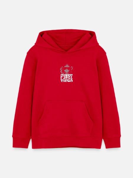 Monkey Funk Vibes - Kinder Organic Hoodie Mini Cruiser von Stanley/Stella - Rot