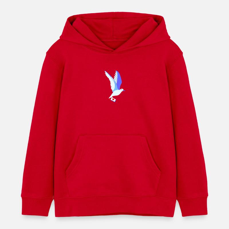 pigeon - Sweat à capuche enfant bio Stanley/Stella - rouge