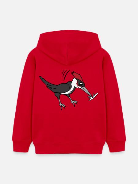 Specht Vogel Vögel - Kinder Organic Hoodie Mini Cruiser von Stanley/Stella - Rot