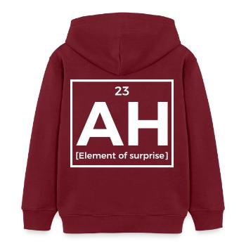 De surprise - Tableau périodique - Sweat à capuche enfant bio Stanley/Stella - bordeaux - Dos - AI Model Kid Female (0cm)