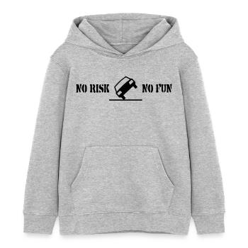 Pas de risque pas de plaisir drôle cadeau tuning voiture - Sweat à capuche enfant bio Stanley/Stella - gris chiné - Devant - AI Model Kid Female (0cm)