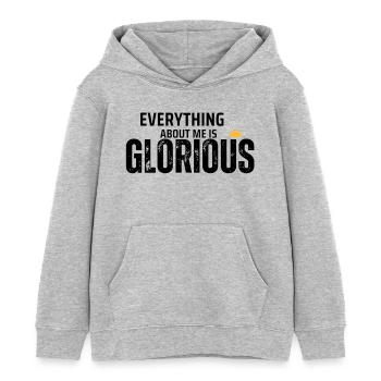 ALLES AN MIR IST HERRLICH - Kinder Organic Hoodie Mini Cruiser von Stanley/Stella - Grau meliert - Vorne - AI Model Kid Female (0cm)