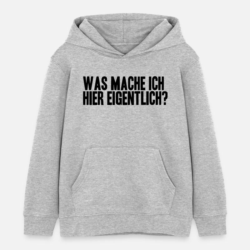 WHAT AM I REALLY HERE? - Sweat à capuche enfant bio Stanley/Stella - gris chiné