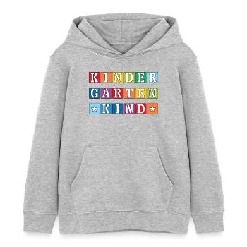 KINDERGARTENKIND - HORTKIND - KRIPPENKIND - Kinder Organic Hoodie Mini Cruiser von Stanley/Stella - Grau meliert - Vorne - AI Model Kid Female (0cm)