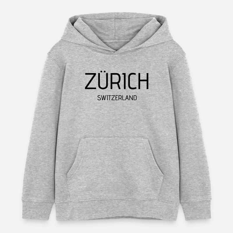 Zurich - Sweat à capuche enfant bio Stanley/Stella - gris chiné