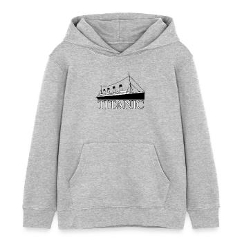 Titanisch - Kinder Organic Hoodie Mini Cruiser von Stanley/Stella - Grau meliert - Vorne - AI Model Kid Female (0cm)