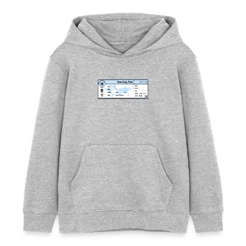 Flugticket - Boarding Pass - Kinder Organic Hoodie Mini Cruiser von Stanley/Stella - Grau meliert - Vorne - AI Model Kid Female (0cm)