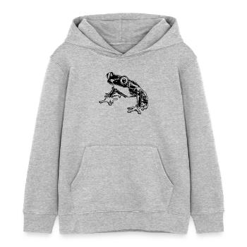 Laubfrosch Grafik Aquatische Amphibienfrosch Liebhaber - Kinder Organic Hoodie Mini Cruiser von Stanley/Stella - Grau meliert - Vorne - AI Model Kid Female (0cm)