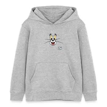 Tom Et Jerry Costume De Tom - Sweat à capuche enfant bio Stanley/Stella - gris chiné - Devant - AI Model Kid Female (0cm)