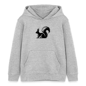 Putzige süsses Eichhörnchen Zeichnung - Kinder Organic Hoodie Mini Cruiser von Stanley/Stella - Grau meliert - Vorne - AI Model Kid Female (0cm)
