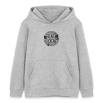 Lokal essen Unterstützung der lokalen Bauern - Kinder Organic Hoodie Mini Cruiser von Stanley/Stella - Grau meliert - Vorne - AI Model Kid Female (0cm)