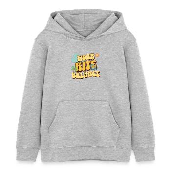 Kitesurfing Kitesurf Kiteboard - Sweat à capuche enfant bio Stanley/Stella - gris chiné - Devant - AI Model Kid Female (0cm)