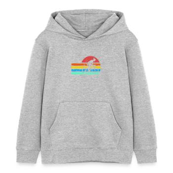 Les femmes confiantes roulent avec audace et vitesse - Sweat à capuche enfant bio Stanley/Stella - gris chiné - Devant - AI Model Kid Female (0cm)