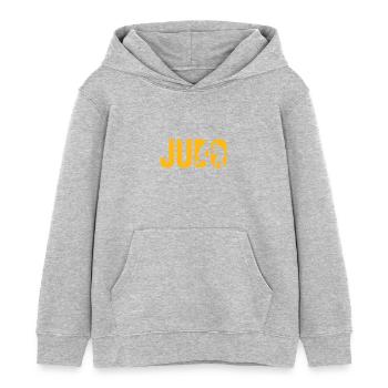Judo - Kinder Organic Hoodie Mini Cruiser von Stanley/Stella - Grau meliert - Vorne - AI Model Kid Female (0cm)