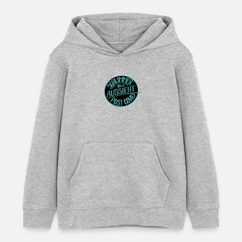 Pire qu’il n’y paraît, l’après-Covid - Sweat à capuche enfant bio Stanley/Stella - gris chiné