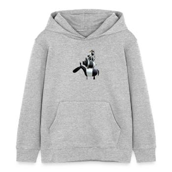 Stadtmusikanten "Funny" - Kinder Organic Hoodie Mini Cruiser von Stanley/Stella - Grau meliert - Vorne - AI Model Kid Female (0cm)