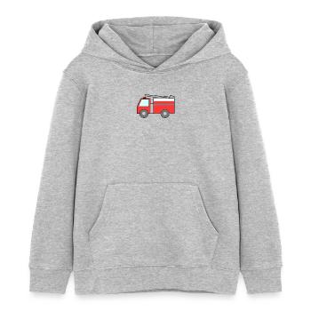 Feuerwehr - Kinder Organic Hoodie Mini Cruiser von Stanley/Stella - Grau meliert - Vorne - AI Model Kid Female (0cm)