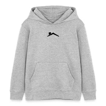 House roof - Kids Organic Hoodie by Stanley/Stella - heather grey - Front - AI Model Kid Female (0cm)